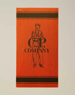 C.P. Company Beach Towel Gold Flame-Orange Cheap