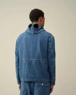 C.P. Company Blu Goggle Jacket Stone Bleach-Blue Online