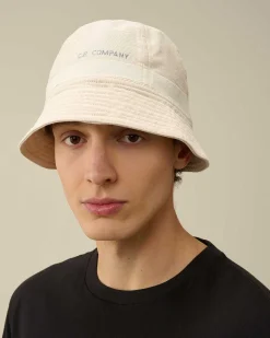 C.P. Company Bull Assi Bucket Hat Greige-Grey Sale