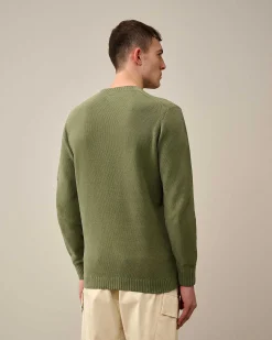 C.P. Company Chenille Cotton Knit Agave Green Cheap
