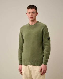 C.P. Company Chenille Cotton Knit Agave Green Cheap
