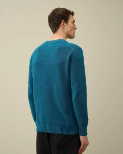 C.P. Company Chenille Cotton Knit Ink Blue Hot