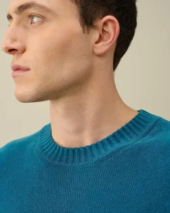 C.P. Company Chenille Cotton Knit Ink Blue Hot