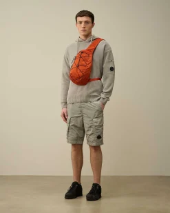 C.P. Company Chenille Cotton Knit Hoodie Drizzle Grey Cheap