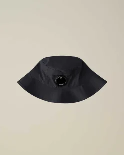 C.P. Company Chrome-R Bucket Hat Total Eclipse-Blue Best Sale