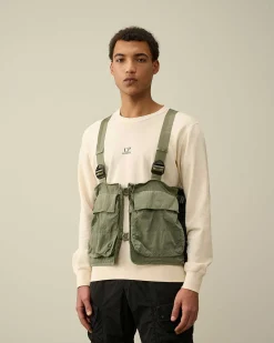 C.P. Company Chrome-R Goggle Utility Jacket Agave Green Cheap