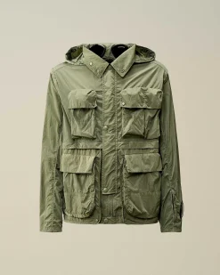 C.P. Company Chrome-R Goggle Utility Jacket Agave Green Cheap
