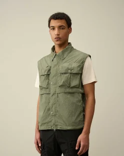 C.P. Company Chrome-R Goggle Utility Jacket Agave Green Cheap