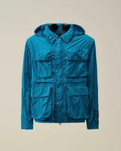 C.P. Company Chrome-R Goggle Utility Jacket Ink Blue New