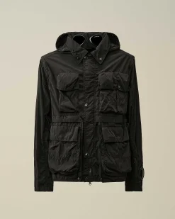 C.P. Company Chrome-R Goggle Utility Jacket Black Store