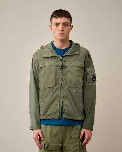 C.P. Company Chrome-R Hooded Jacket Agave Green Hot