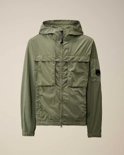 C.P. Company Chrome-R Hooded Jacket Agave Green Hot