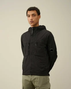 C.P. Company Chrome-R Hooded Jacket Black Flash Sale