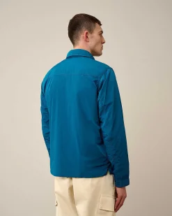 C.P. Company Chrome-R Hooded Overshirt Ink Blue Flash Sale