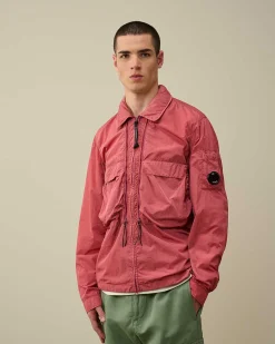 C.P. Company Chrome-R Hooded Overshirt Red Bud Online