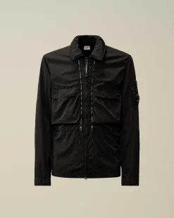 C.P. Company Chrome-R Hooded Overshirt Black Discount