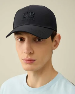 C.P. Company Chrome-R Logo Cap Total Eclipse-Blue Discount