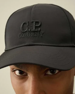 C.P. Company Chrome-R Logo Cap Black Flash Sale