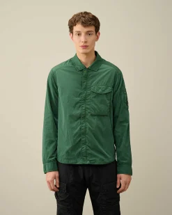 C.P. Company Chrome-R Pocket Overshirt Duck Green Shop