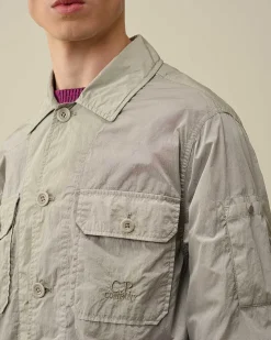 C.P. Company Chrome-R Pocket Overshirt Drizzle Grey Clearance