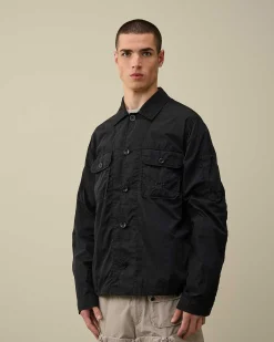 C.P. Company Chrome-R Pocket Overshirt Total Eclipse-Blue Best