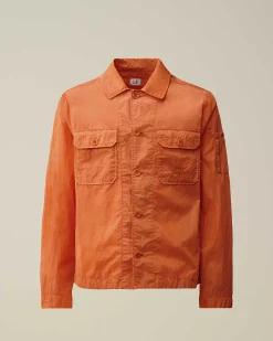 C.P. Company Chrome-R Pocket Overshirt Gold Flame-Orange Best