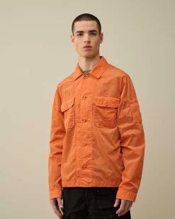 C.P. Company Chrome-R Pocket Overshirt Gold Flame-Orange Best