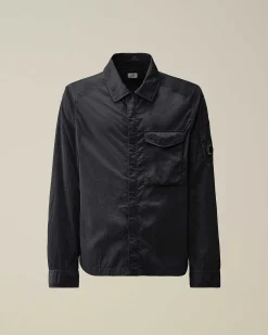 C.P. Company Chrome-R Pocket Overshirt Total Eclipse-Blue Discount