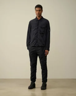 C.P. Company Chrome-R Pocket Overshirt Total Eclipse-Blue Discount