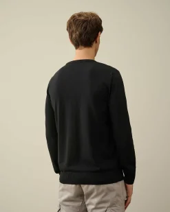 C.P. Company Cotton Crepe Jumper Black Cheap