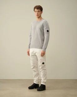 C.P. Company Cotton Crepe Jumper Drizzle Grey Clearance