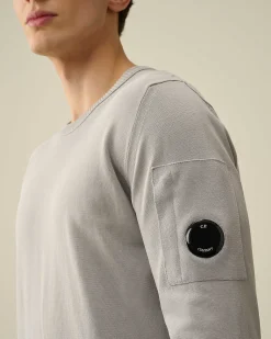 C.P. Company Cotton Crepe Jumper Drizzle Grey Clearance