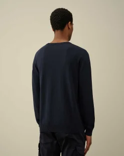 C.P. Company Cotton Crepe Jumper Total Eclipse-Blue New