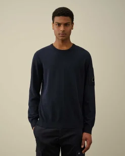 C.P. Company Cotton Crepe Jumper Total Eclipse-Blue New