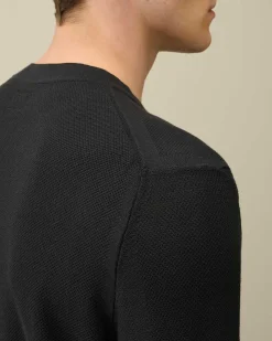C.P. Company Cotton Crepe Knit Black Cheap
