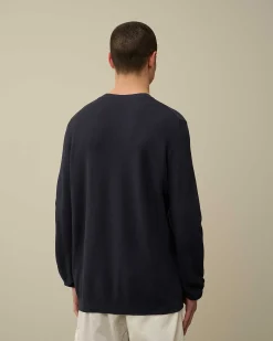 C.P. Company Cotton Crepe Knit Total Eclipse-Blue Best