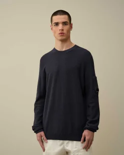 C.P. Company Cotton Crepe Knit Total Eclipse-Blue Best