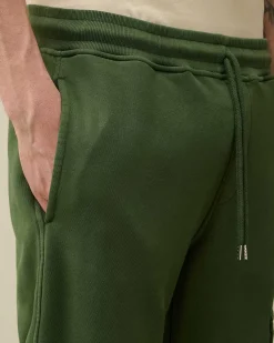 C.P. Company Cotton Diagonal Fleece Cargo Sweatpants Duck Green Cheap