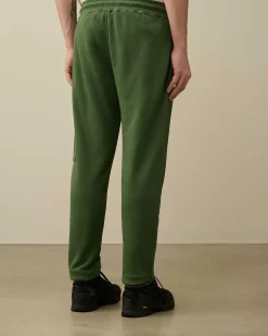 C.P. Company Cotton Diagonal Fleece Cargo Sweatpants Duck Green Cheap