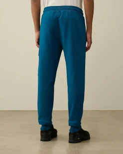 C.P. Company Cotton Diagonal Fleece Cargo Sweatpants Ink Blue Fashion
