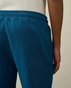 C.P. Company Cotton Diagonal Fleece Cargo Sweatpants Ink Blue Fashion