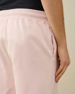 C.P. Company Cotton Diagonal Fleece Cargo Shorts Heavenly Pink New