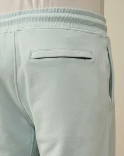 C.P. Company Cotton Diagonal Fleece Shorts Starlight Blue Outlet