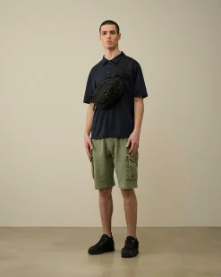 C.P. Company Cotton Fleece Mixed Cargo Shorts Agave Green Best Sale