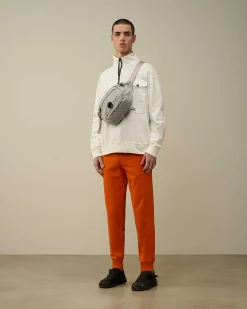 C.P. Company Cotton Fleece Mixed Zipped Sweatshirt Gauze White Online