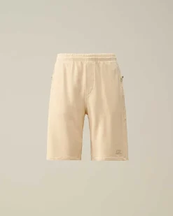 C.P. Company Cotton Fleece Shorts Pistachio Shell-Beige Best Sale
