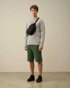 C.P. Company Cotton Fleece Shorts Duck Green Shop