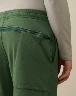 C.P. Company Cotton Fleece Shorts Duck Green Shop