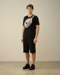C.P. Company Cotton Fleece Shorts Black Sale