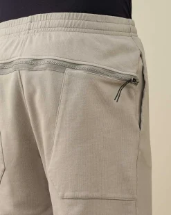 C.P. Company Cotton Fleece Shorts Drizzle Grey Shop
